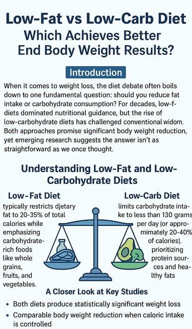 Low-Fat vs. Low-Carb: Which Diet is Best for Weight Loss?