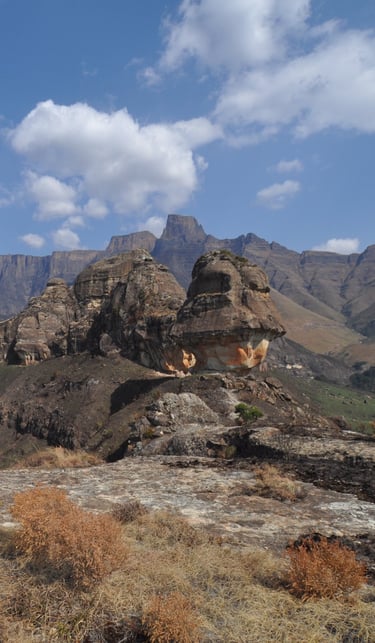 Tugela gorge walk and Policemans Helmet, Thendele Upper Camp, Drakensberg Amphitheatre, South Africa
