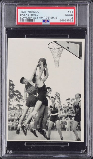 1936 Yramos Dresden Sommer-Olympiade Serie E #64 Phillipines vs Mexico Basketball Card
