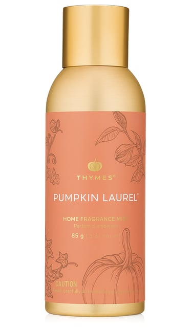 Amber bottle with gold label, fall room spray mist.