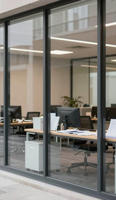 A friendly consultant helping a small business owner with paperwork in a bright office.