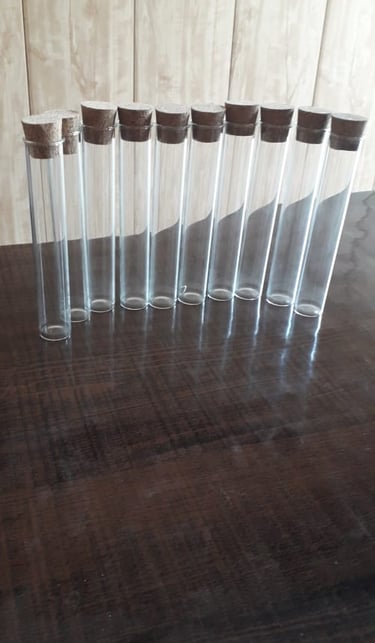 #glass test tube and cork