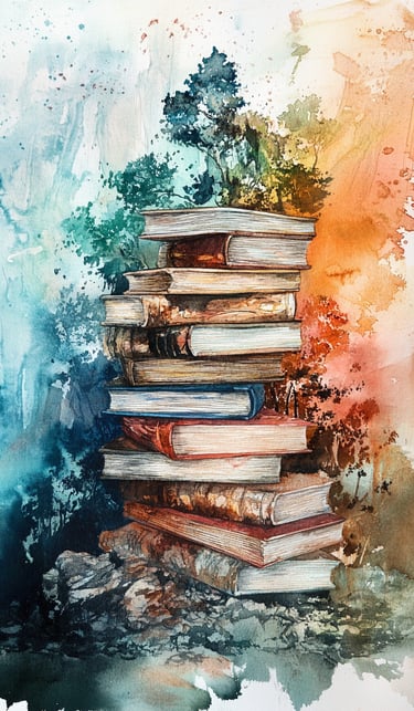 Une pile de livres