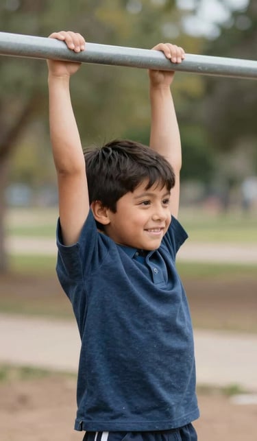 Child focused on a task with supportive adult nearby, illustrating patient guidance.