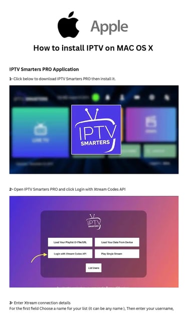 Step-by-step tutorial on how to install IPTV Smarters Pro on Mac OS X with login instructions.