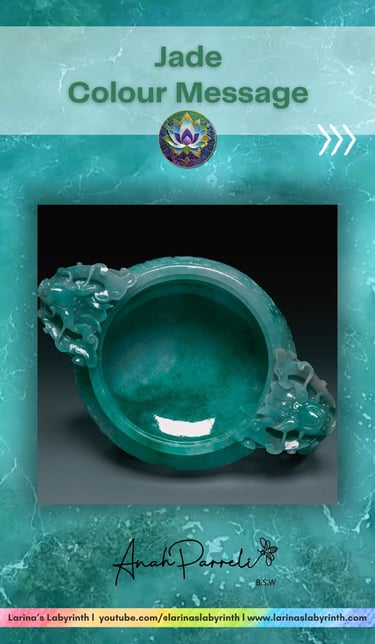 Colour Messenger: Power Of Jade Green. Colour Healing; color healing