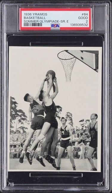 1936 Yramos Dresden Sommer-Olympiade Serie E #64 Phillipines vs Mexico Basketball Card