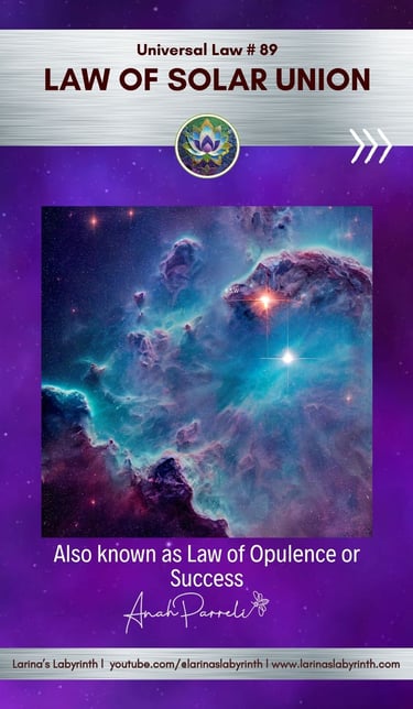 Spiritual Law. Universal Law. Law of Solar Union