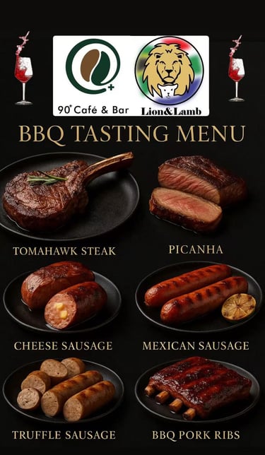 a menu of a restaurant with a menu listing on it