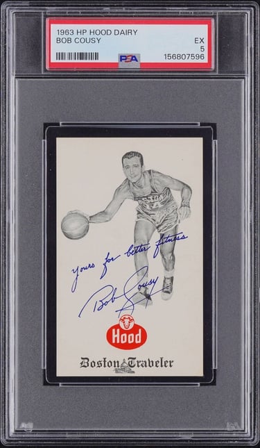 1963 HP Hood Dairy Bob Cousy Basketball Card
