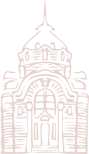 Hand-drawn Sofia's Mineral Baths - middle