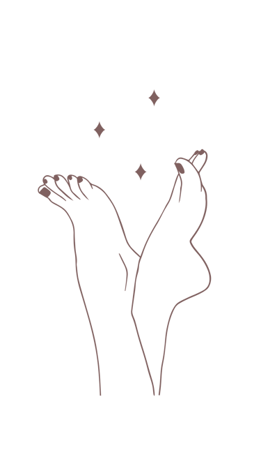 Illustratie van voeten met een vijl, symbool voor professionele voetverzorging.