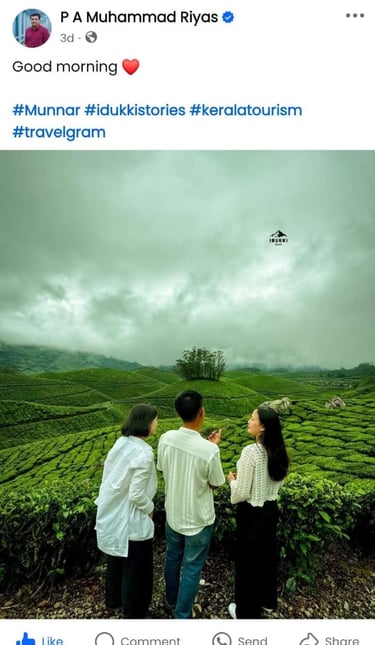 Mr.Lung Ahum, Posted By Kerala Tourism Minister PA Muhammad Riyas