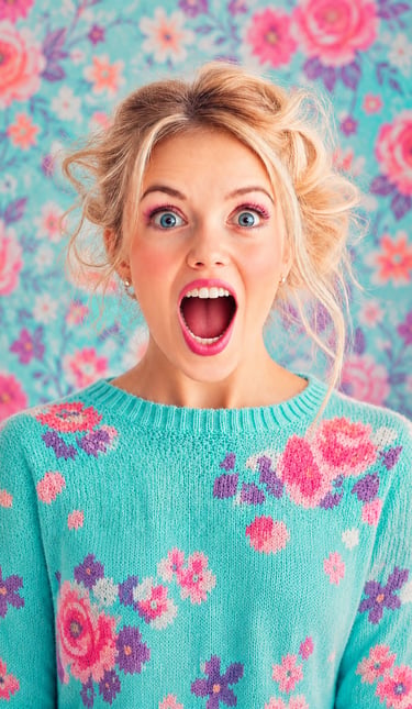 Femme expressive et joyeuse, identité visuelle pleine de personnalité par M.I.U.