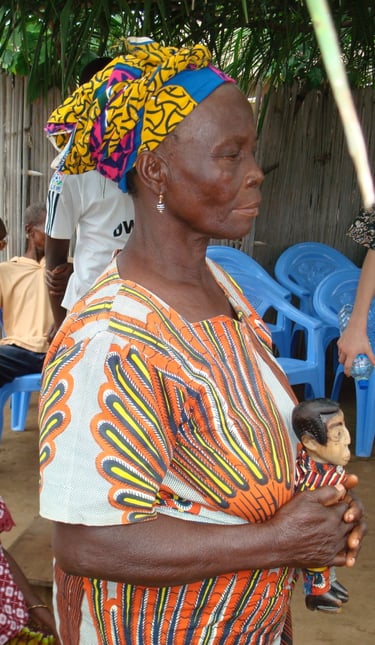 ibeji statuette figurine de jumeau chez les Yoruba du nigeria