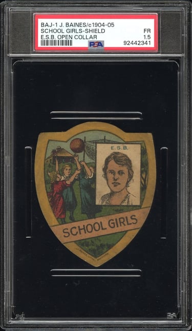 Rare English Baines Shield School Girls Card