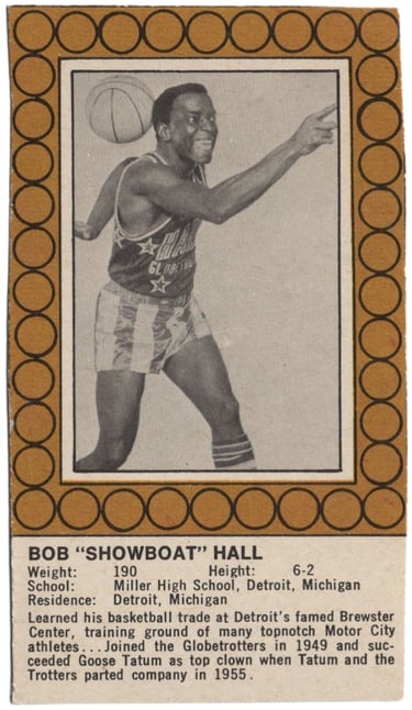 1971 Phoenix Candy Harlem Globetrotters Bob Showboat Hall Basketball Card