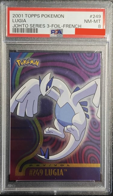 Lugia foil PSA 8 topps série 3 Jotho