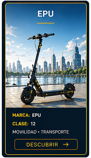 Identidad comercial EPU para movilidad urbana y vehículos eléctricos.