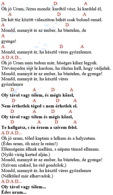 Akkordok: István a Király - Oly távol vagy tőlem