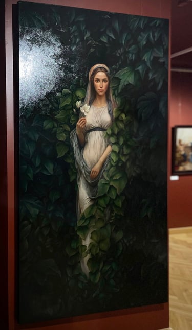 Oil painting The Secret 230x130cm classical realism original artowrk