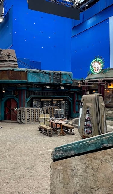 Behind-the-scenes photo of Guardians of the Galaxy Vol. 3 set by David Aragon