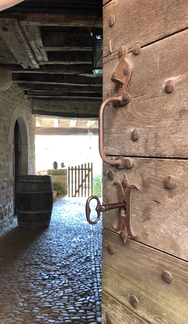 Vielle porte, Plazac, Périgord, Dordogne, France.