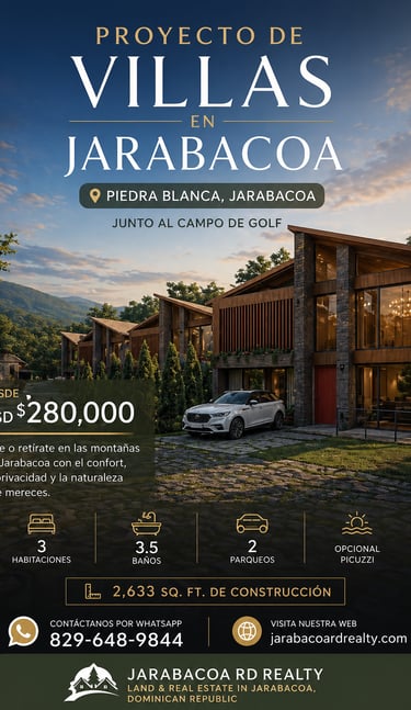 Proyecto de villas en Piedra Blanca Jarabacoa