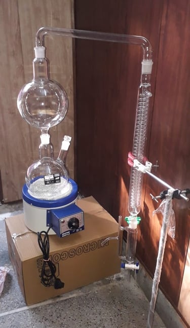 #glass oil distillation-apparatus
