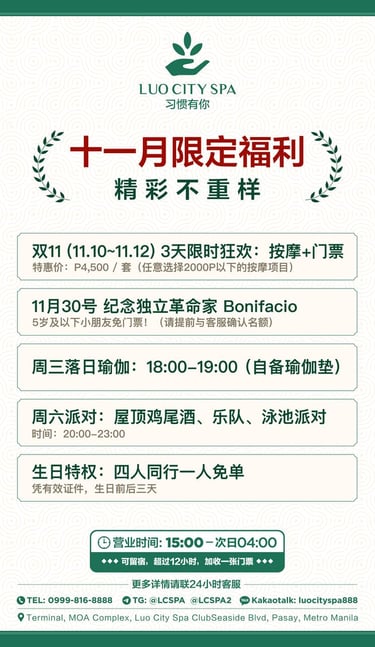 Manila spa november promo