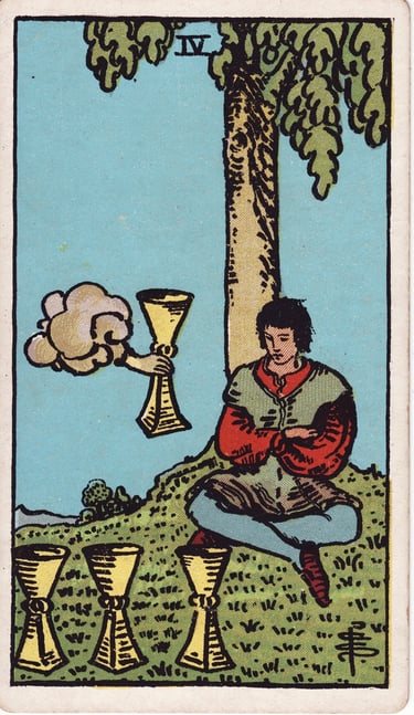 Four of Cups meaning upright and reversed tarot card reading