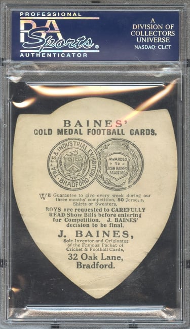 1904-05 J. Baines Shield Net Ball E.S.B. Closed Collar Rare Basketball Card (back)