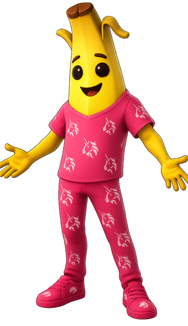 a banana banana peeler wearing a pink pajamas