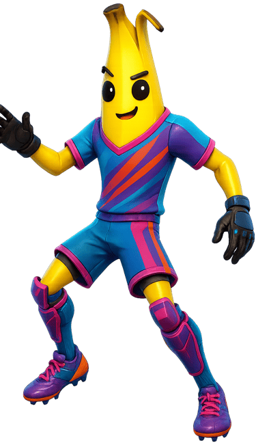 a banana banana peeler wearing a colorful outfit