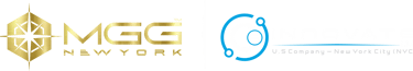 Official corporate logos of MGG New York and O2 INNOVATE LLC