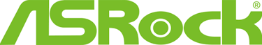 Logo de ASROCK en verde