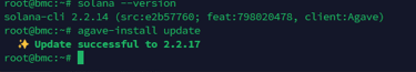 solana --version output