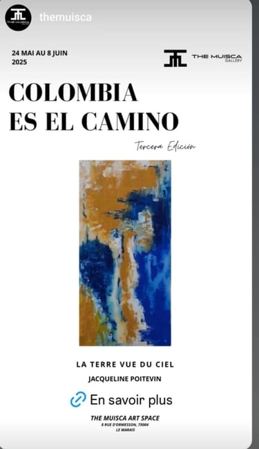 Tableau abstrait contemporain – Couleurs et textures – Jacqueline Poitevin – Collectionneurs d’art
