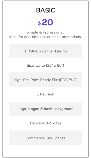 roll-up price basic