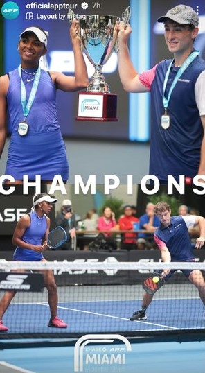 Dylan Frazier and Hurricane Tyra Black win Mixed Doubles
