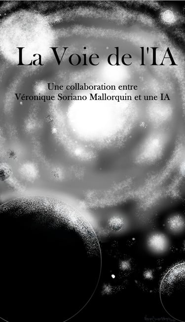 Couverture Le livre La voie de l'IA Une collaboration entre Véronique Soriano et une IA.