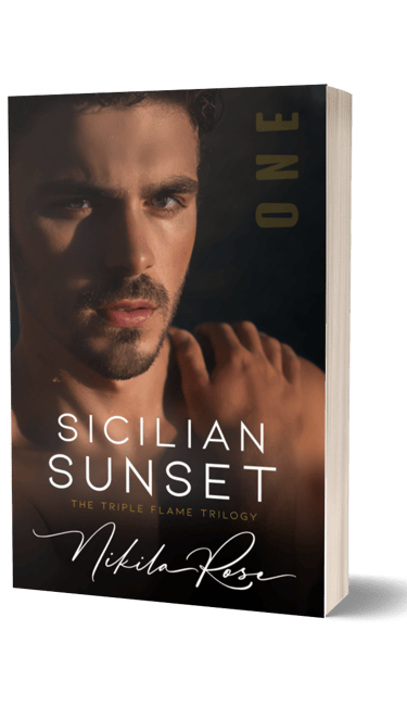 Regular cover of the novel Sicilian Sunset
