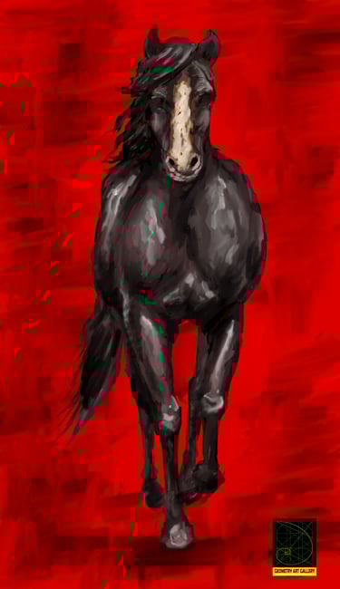 horse art or painting made by photoshop