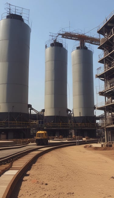 A team of workers installing electrical wiring on a construction site in Andhra Pradesh.