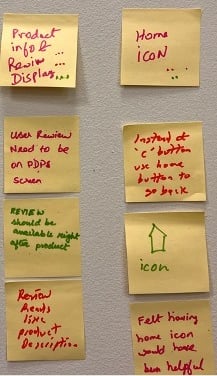 image of sticky notes suggesting home icon
