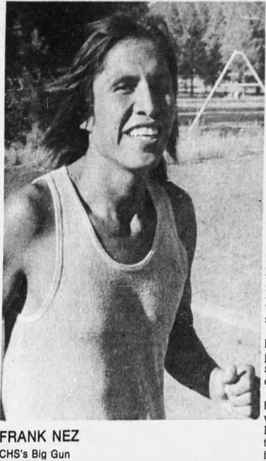 Frank Nez was one of the five seniors who led Coconino Cross Country to the 1977 state title