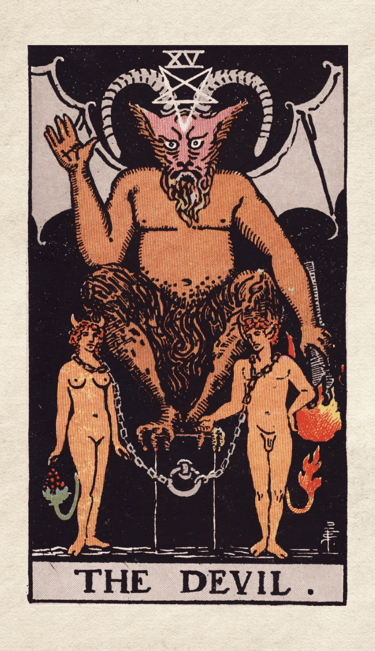 The Devil: Represents temptation, materialism, and breaking free from limitations.