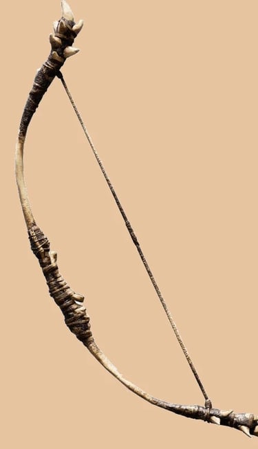 a bow with a bow and arrow on it
