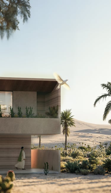 Contemporary desert architecture concept house exterior 2025