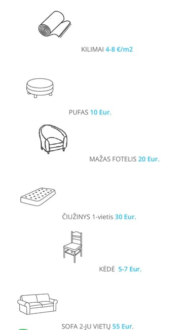 a table with a bunch of different types of furniture